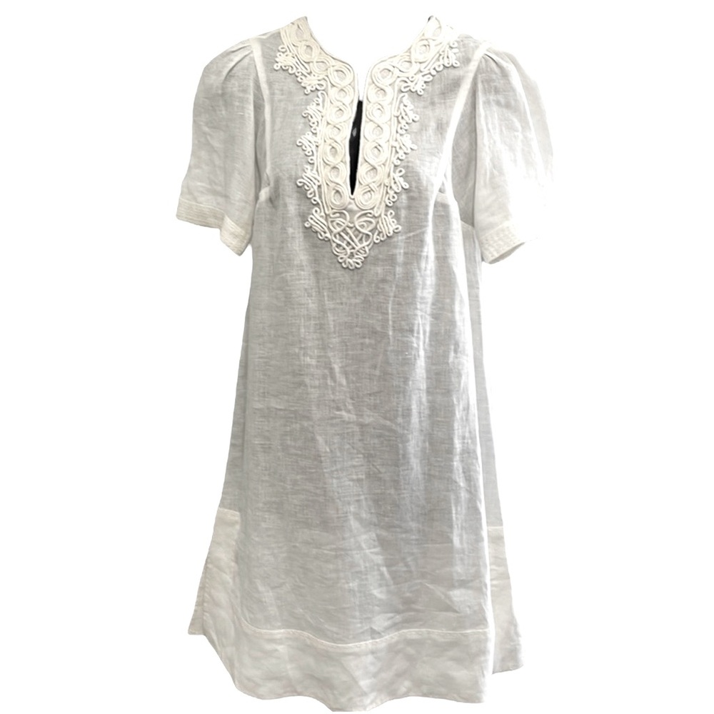 ARMANI COlLEZIONI white linen dress, size 2, NWT